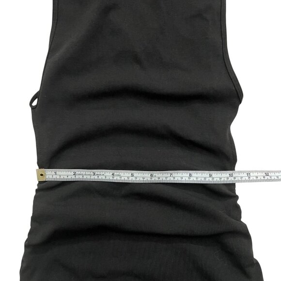 WeWoreWhat Ruched High Neck Midi Dress Black Size XS Minimalist Baddie‎ - Picture 9 of 11